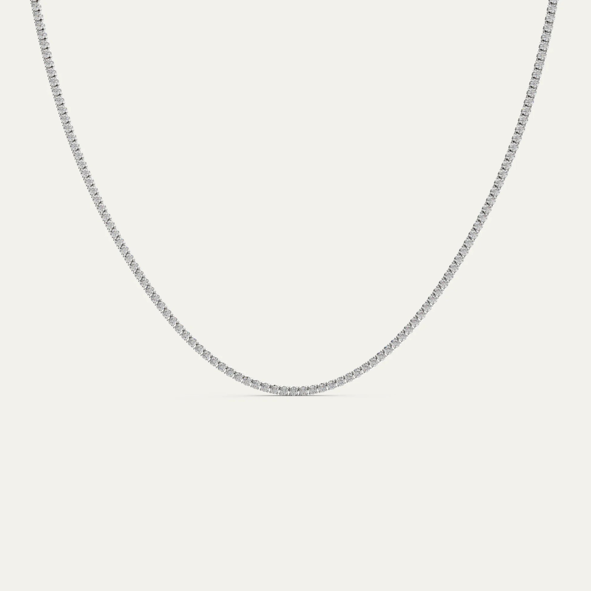Goldmacher Canes 2mm tennis chain in silver with round stones
