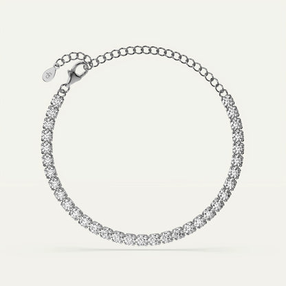 Goldmacher Celeste Sterling Silver Moissanite Tennis Bracelet – 4.4ctw (44 Stones) for Affordable Luxury and Versatile, Elegant Style.