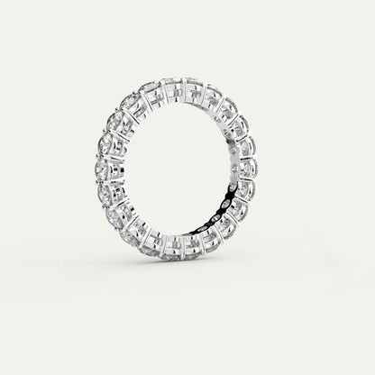 Goldmacher Ethereal 925 Silver Moissanite Eternity Band – 2.2ct Round Stones for Affordable Luxury and Versatile Stacking or Bridal Styling.