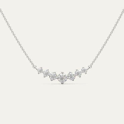 Goldmacher Felis 0.5ct round moissanite curved necklace in 925 silver