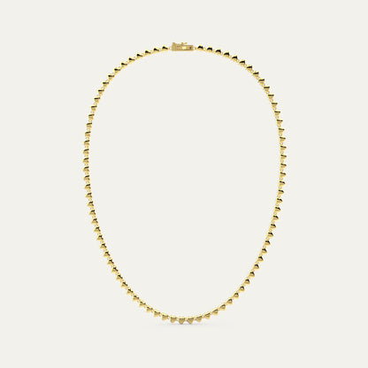 Goldmacher Heart String Necklace – 18K Gold Plated 925 Silver with Polished Heart-Shaped Link Chain. tryon-product