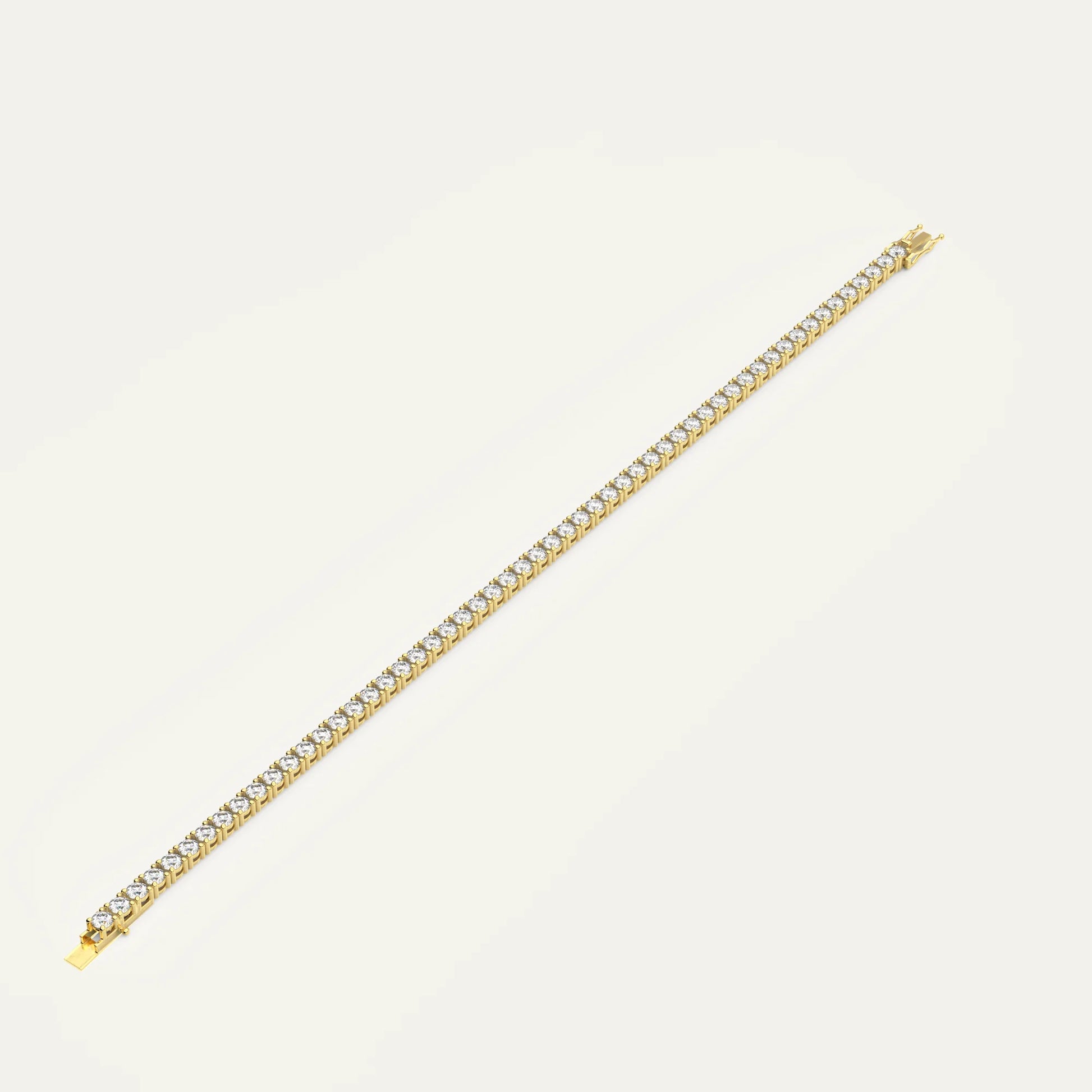 Goldmacher 18k gold Linea bracelet – polished chain with continuous zircon brilliance