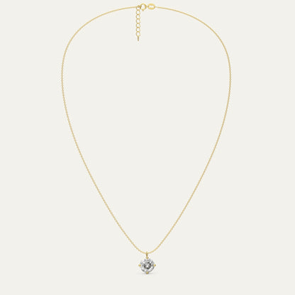 Goldmacher Zenith 18k Gold 3ct Moissanite Pendant Necklace – Lightweight, Hypoallergenic Solitaire for Daily Wear or Minimalist Style. tryon-product