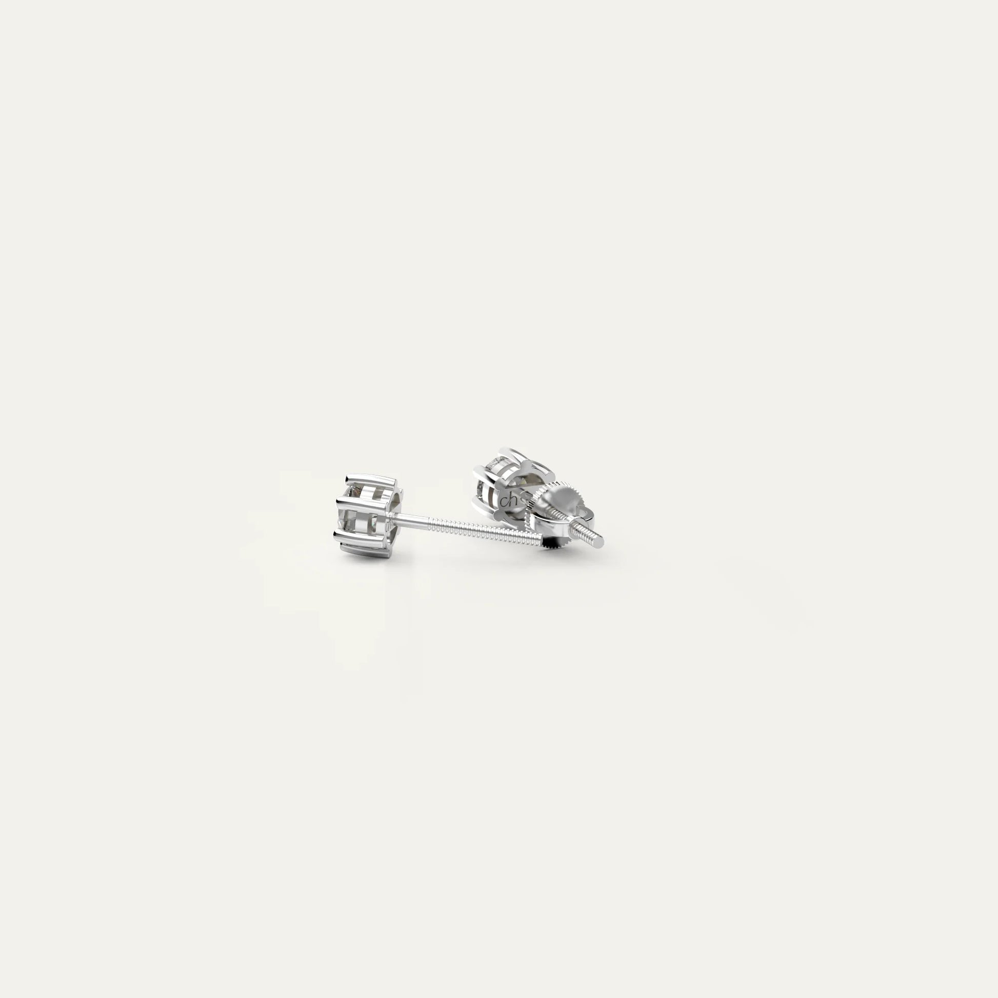 Goldmacher Zenith 0.5ct 5mm Round Moissanite Stud Earrings in 925 Silver – Affordable Sparkle for Minimalist Daily Wear.