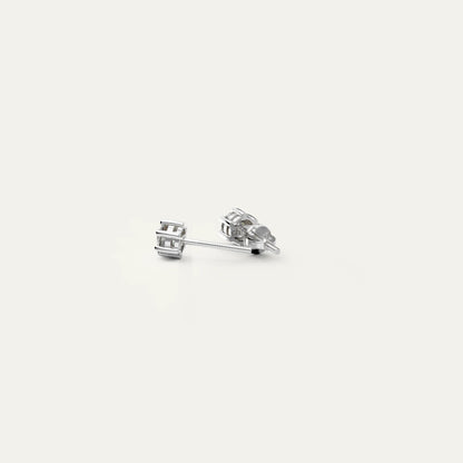 Goldmacher Zenith 0.5ct 5mm Round Moissanite Stud Earrings in 925 Silver – Affordable Sparkle for Minimalist Daily Wear.