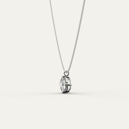 Goldmacher Zenith 925 Silver 3ct Round Moissanite Solitaire Pendant – Affordable Ethical Sparkle for Everyday Elegance or Minimalist Style.