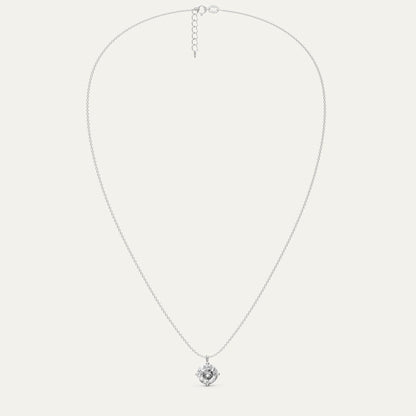 Goldmacher Zenith 925 Silver 3ct Round Moissanite Pendant – Timeless, Versatile Gift for Birthdays, Anniversaries, or Meaningful Occasions.