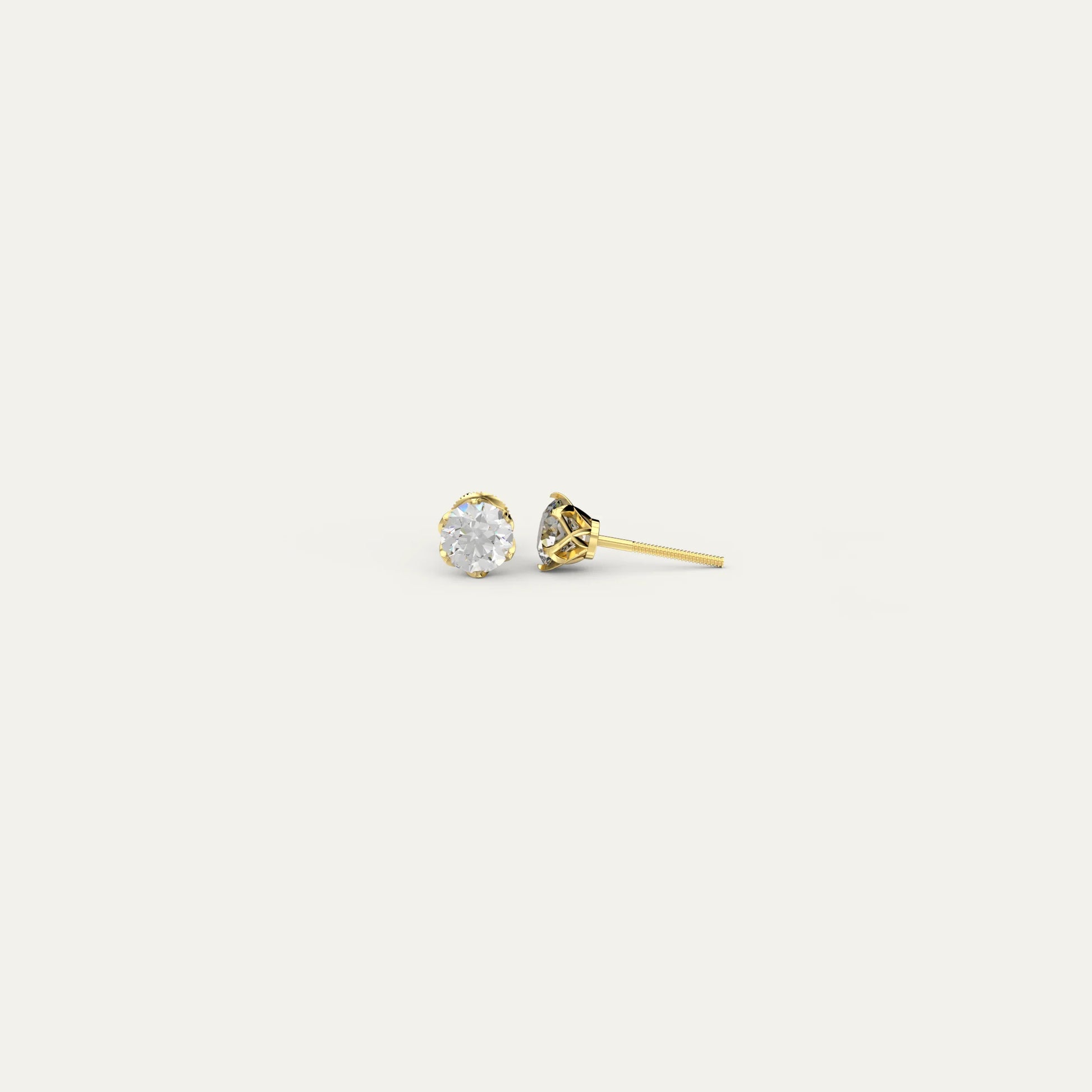 Goldmacher Zenith 18k Gold-Plated 0.5ct (5mm) Moissanite Studs – Ethical, Budget-Friendly Diamond Alternative with Lasting Shine.